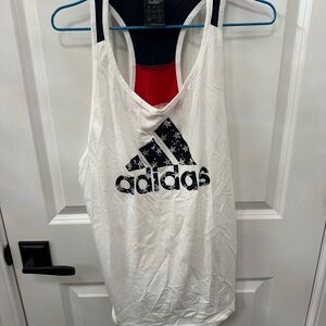 Adidas Razorback White Tank with Star Logo